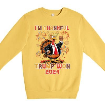 IM Thankful Trump Won 2024 Premium Crewneck Sweatshirt