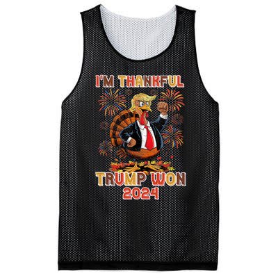 IM Thankful Trump Won 2024 Mesh Reversible Basketball Jersey Tank