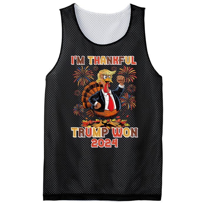 IM Thankful Trump Won 2024 Mesh Reversible Basketball Jersey Tank