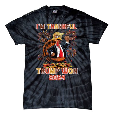 IM Thankful Trump Won 2024 Tie-Dye T-Shirt