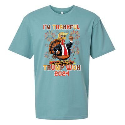 IM Thankful Trump Won 2024 Sueded Cloud Jersey T-Shirt