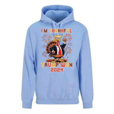 IM Thankful Trump Won 2024 Unisex Surf Hoodie