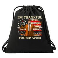 Im Thankful Trump Won Thanksgiving Turkey Fall Women Drawstring Bag