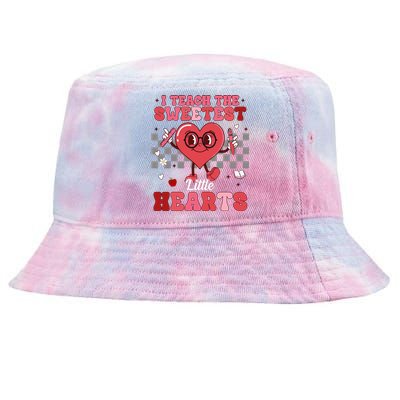 I Teach The Sweetest Little Hearts Valentines Day Teacher Tie-Dyed Bucket Hat