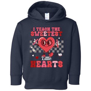 I Teach The Sweetest Little Hearts Valentines Day Teacher Toddler Hoodie