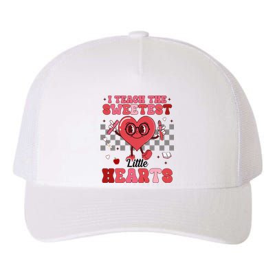 I Teach The Sweetest Little Hearts Valentines Day Teacher Yupoong Adult 5-Panel Trucker Hat