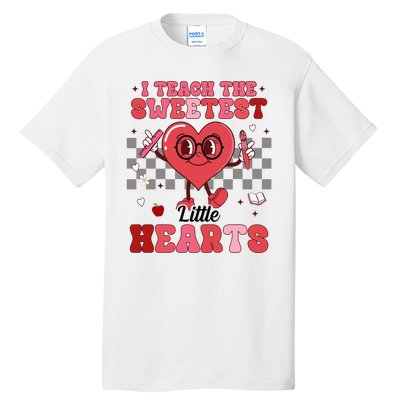 I Teach The Sweetest Little Hearts Valentines Day Teacher Tall T-Shirt