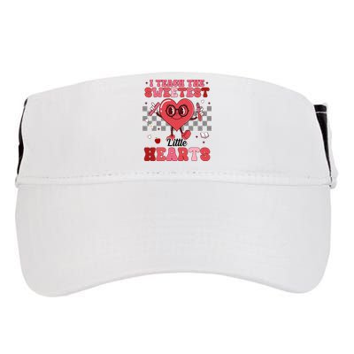 I Teach The Sweetest Little Hearts Valentines Day Teacher Adult Drive Performance Visor