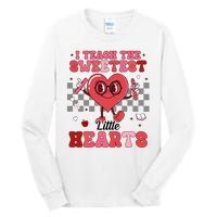 I Teach The Sweetest Little Hearts Valentines Day Teacher Tall Long Sleeve T-Shirt