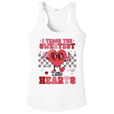 I Teach The Sweetest Little Hearts Valentines Day Teacher Ladies PosiCharge Competitor Racerback Tank