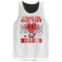 I Teach The Sweetest Little Hearts Valentines Day Teacher Mesh Reversible Basketball Jersey Tank