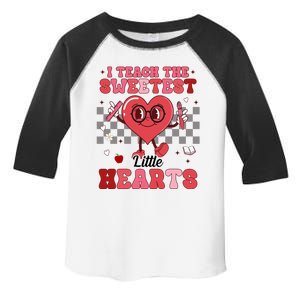 I Teach The Sweetest Little Hearts Valentines Day Teacher Toddler Fine Jersey T-Shirt