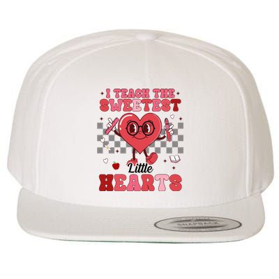 I Teach The Sweetest Little Hearts Valentines Day Teacher Wool Snapback Cap