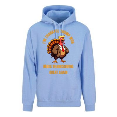 IM Thankful Trump Won (On Back) Make Thanksgiving Great Unisex Surf Hoodie