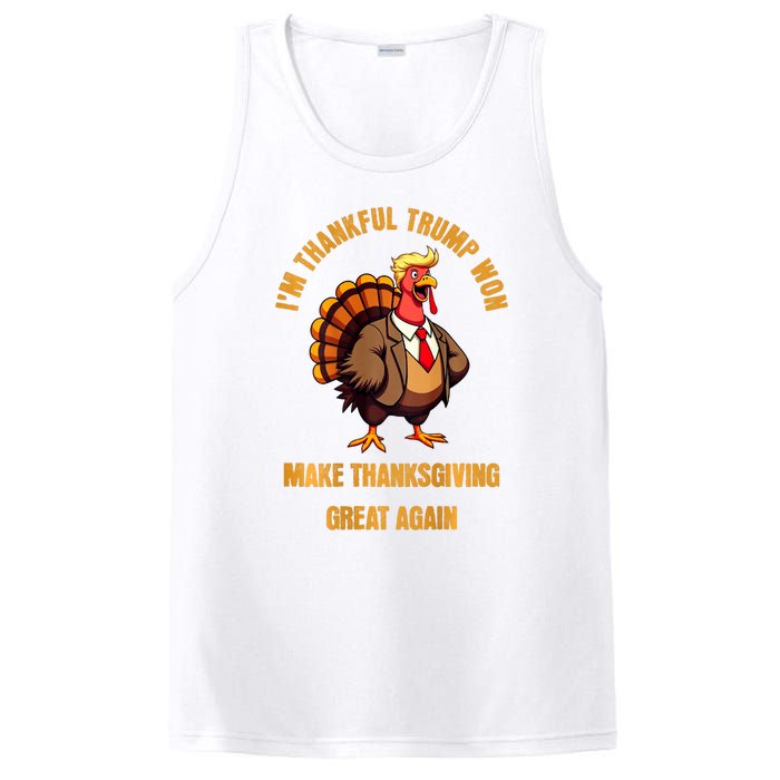 IM Thankful Trump Won (On Back) Make Thanksgiving Great PosiCharge Competitor Tank