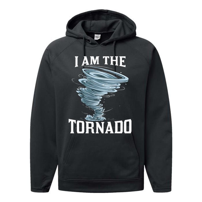 IM The Tornado Storm Twister Meteorologist Performance Fleece Hoodie