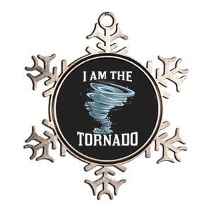 IM The Tornado Storm Twister Meteorologist Metallic Star Ornament