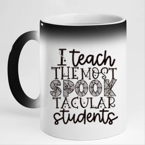 I teach the most spooktacular students Teacher Halloween 11oz Black Color Changing Mug