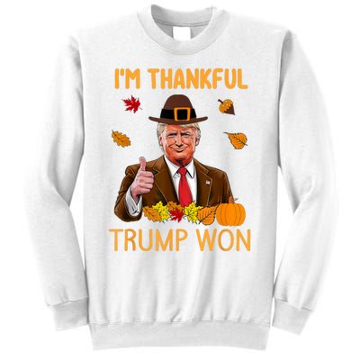 Im Thankful Trump Won Thanksgiving Turkey Fall Sweatshirt