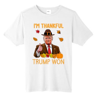 Im Thankful Trump Won Thanksgiving Turkey Fall Tall Fusion ChromaSoft Performance T-Shirt