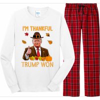 Im Thankful Trump Won Thanksgiving Turkey Fall Long Sleeve Pajama Set