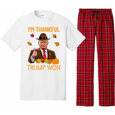 Im Thankful Trump Won Thanksgiving Turkey Fall Pajama Set