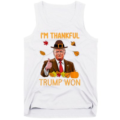 Im Thankful Trump Won Thanksgiving Turkey Fall Tank Top