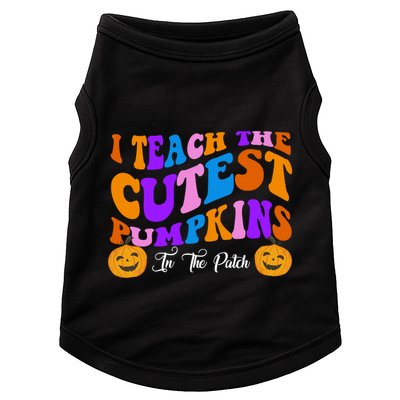 I Teach The Cutest Pumpkins In The Patch Halloween Teacher Doggie Tank