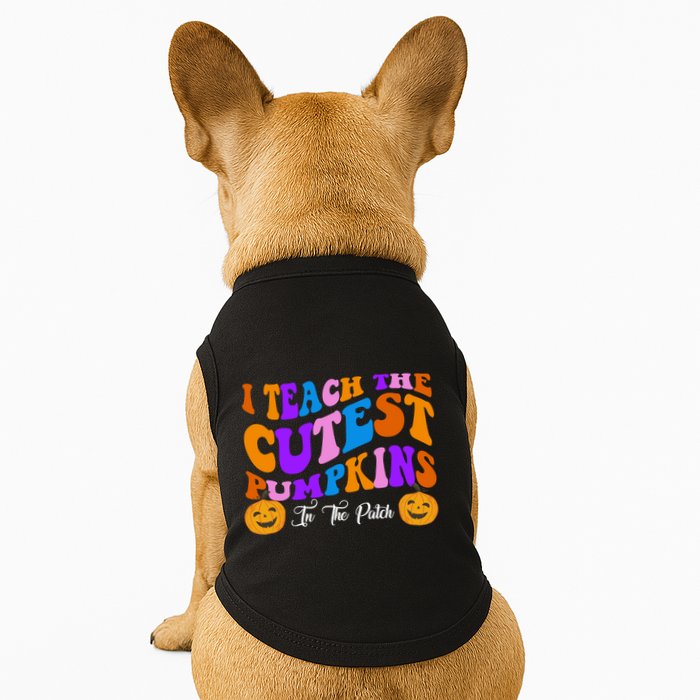 I Teach The Cutest Pumpkins In The Patch Halloween Teacher Doggie Tank