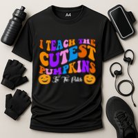 I Teach The Cutest Pumpkins In The Patch Halloween Teacher Cooling Performance Crew T-Shirt