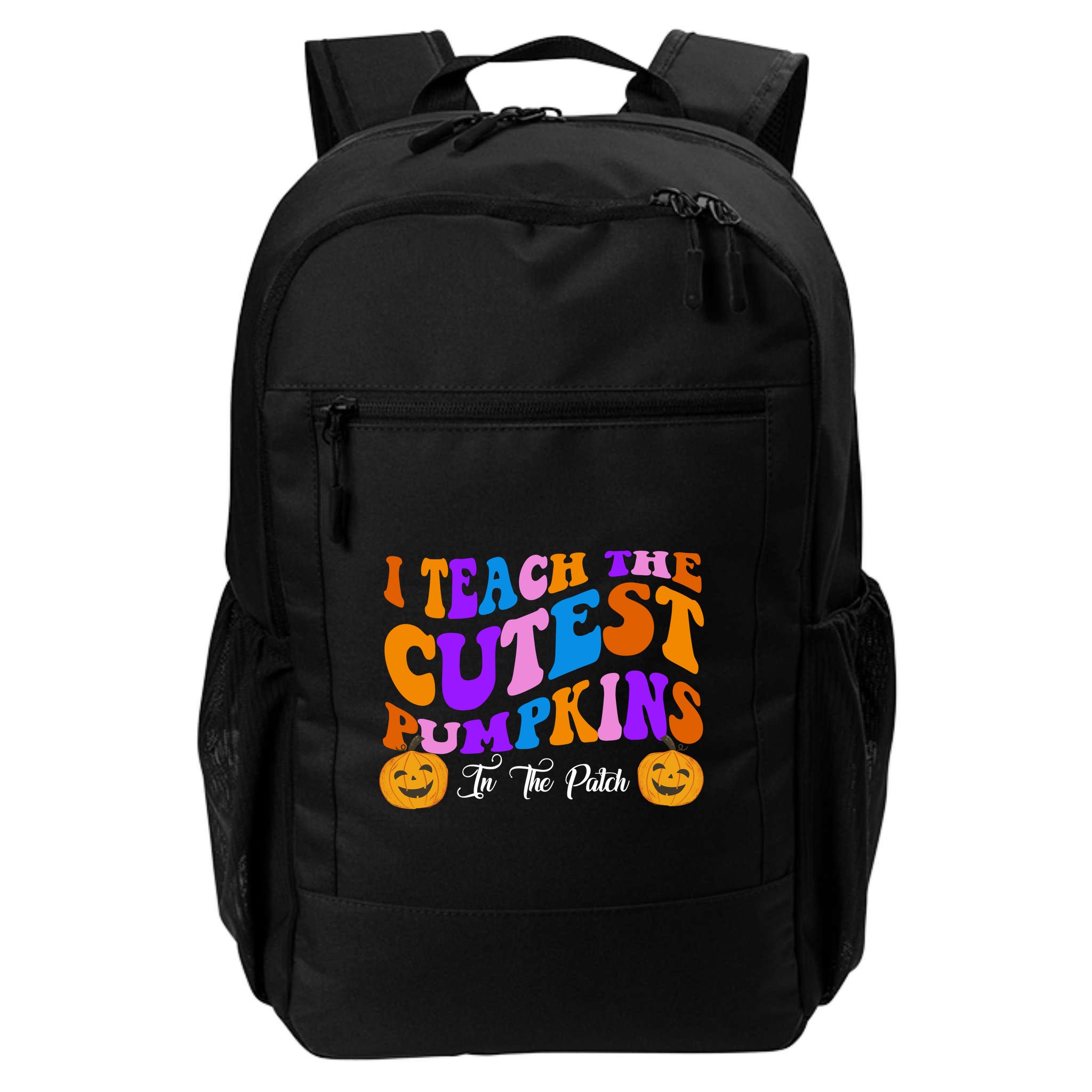 I Teach The Cutest Pumpkins In The Patch Halloween Teacher Backpack