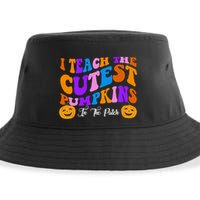 I Teach The Cutest Pumpkins In The Patch Halloween Teacher Sustainable Bucket Hat