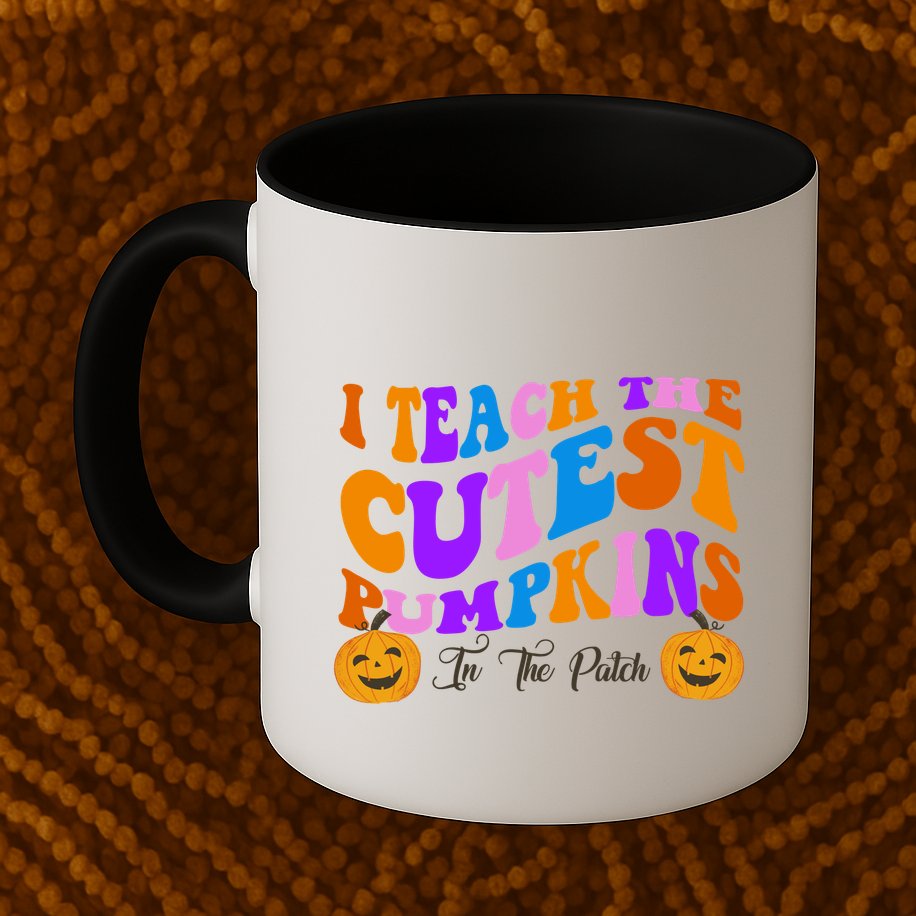 I Teach The Cutest Pumpkins In The Patch Halloween Teacher Mug