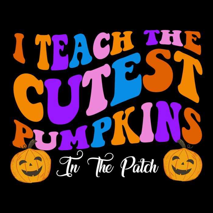 I Teach The Cutest Pumpkins In The Patch Halloween Teacher 16 in Basic Backpack