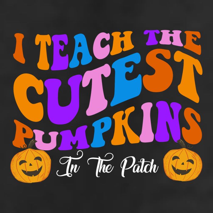 I Teach The Cutest Pumpkins In The Patch Halloween Teacher Golf Towel