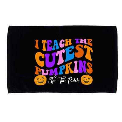 I Teach The Cutest Pumpkins In The Patch Halloween Teacher Microfiber Hand Towel