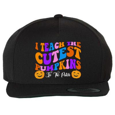 I Teach The Cutest Pumpkins In The Patch Halloween Teacher Wool Snapback Cap