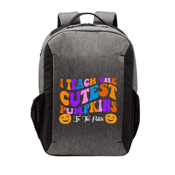 I Teach The Cutest Pumpkins In The Patch Halloween Teacher Vector Backpack