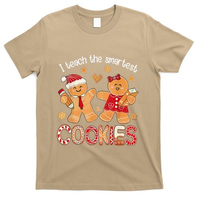 I Teach The Smartest Cookies Christmas Groovy Teacher Xmas T-Shirt