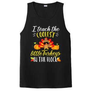 I Teach The Coolest Turkeys The Flock Thanksgiving Teacher PosiCharge Competitor Tank