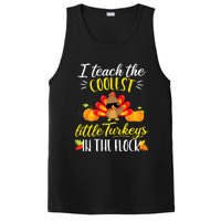 I Teach The Coolest Turkeys The Flock Thanksgiving Teacher PosiCharge Competitor Tank