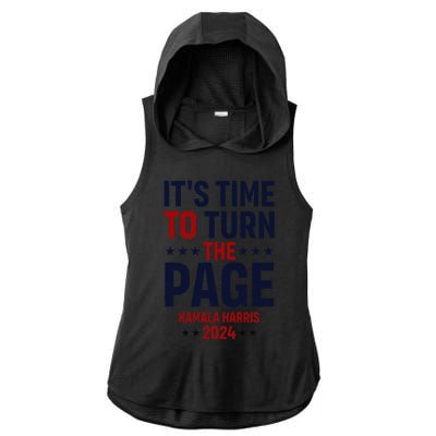 ItS Time To Turn The Page Kamala Harris For President 2024 Ladies PosiCharge Tri-Blend Wicking Draft Hoodie Tank