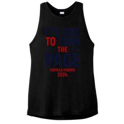 ItS Time To Turn The Page Kamala Harris For President 2024 Ladies PosiCharge Tri-Blend Wicking Tank