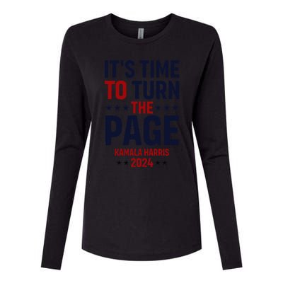 ItS Time To Turn The Page Kamala Harris For President 2024 Womens Cotton Relaxed Long Sleeve T-Shirt