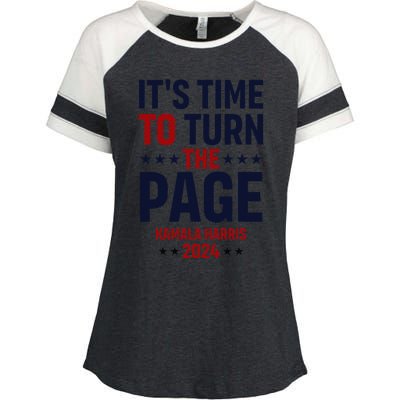 ItS Time To Turn The Page Kamala Harris For President 2024 Enza Ladies Jersey Colorblock Tee