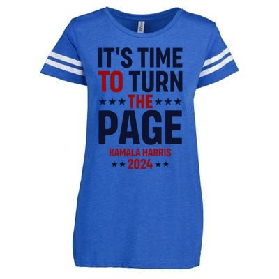 ItS Time To Turn The Page Kamala Harris For President 2024 Enza Ladies Jersey Football T-Shirt