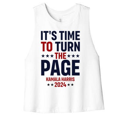 ItS Time To Turn The Page Kamala Harris For President 2024 Women's Racerback Cropped Tank