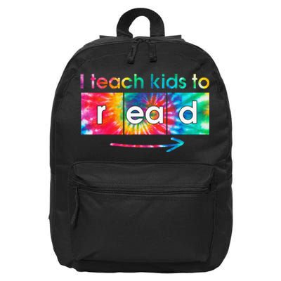 I Teach To Read Tie Dye Science of Reading 16 in Basic Backpack