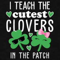 I Teach The Cutest Clovers In The Patch St Patrick's Day Teacher Ladies PosiCharge Tri-Blend Wicking Tank