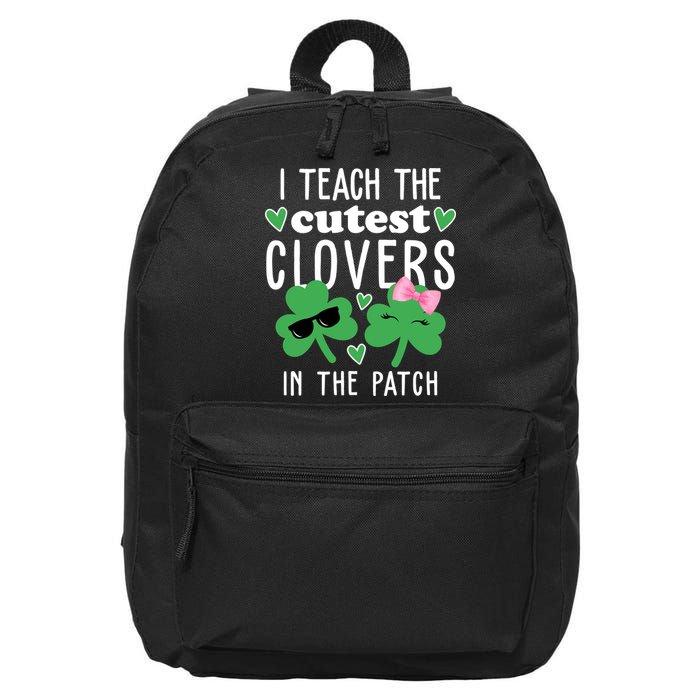 I Teach The Cutest Clovers In The Patch St Patrick's Day Teacher 16 in Basic Backpack